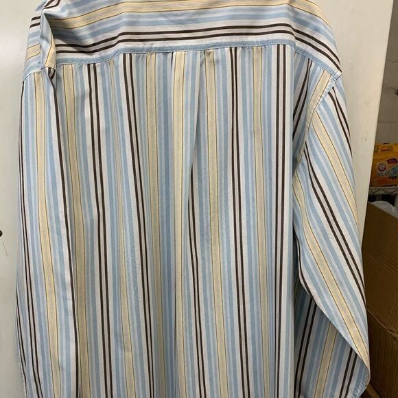 Old navy shirt blue white/yellow/green stripes xl - Picture 5 of 7